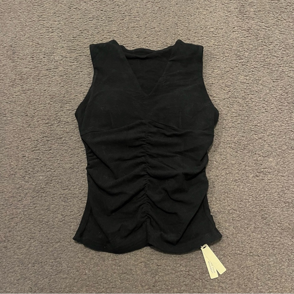 OGL V-Neck Ruched Tank Top - Picture 2 of 6